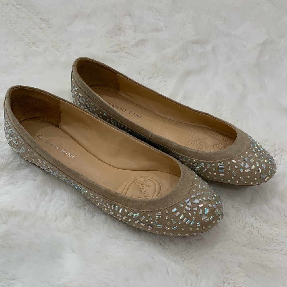 Gianni bini rhinestones flats.